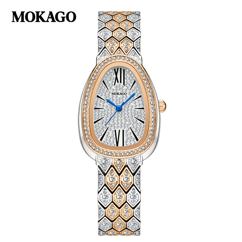 MOKAGO Luxury Water Drop Diamond Women’s Watch – Elegant Fashion Watch