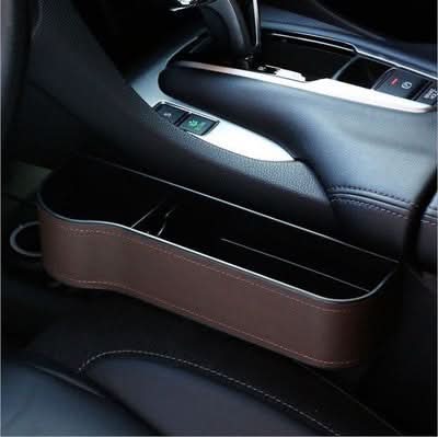 Car Seat Gap Organizer with Cup Holder, Leather