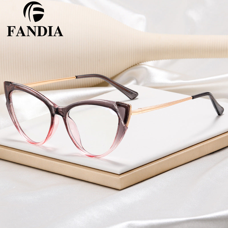 Cat-Eye Blue Light Blocking Glasses for Women – Large Full Frame TR90 Optical Eyewear