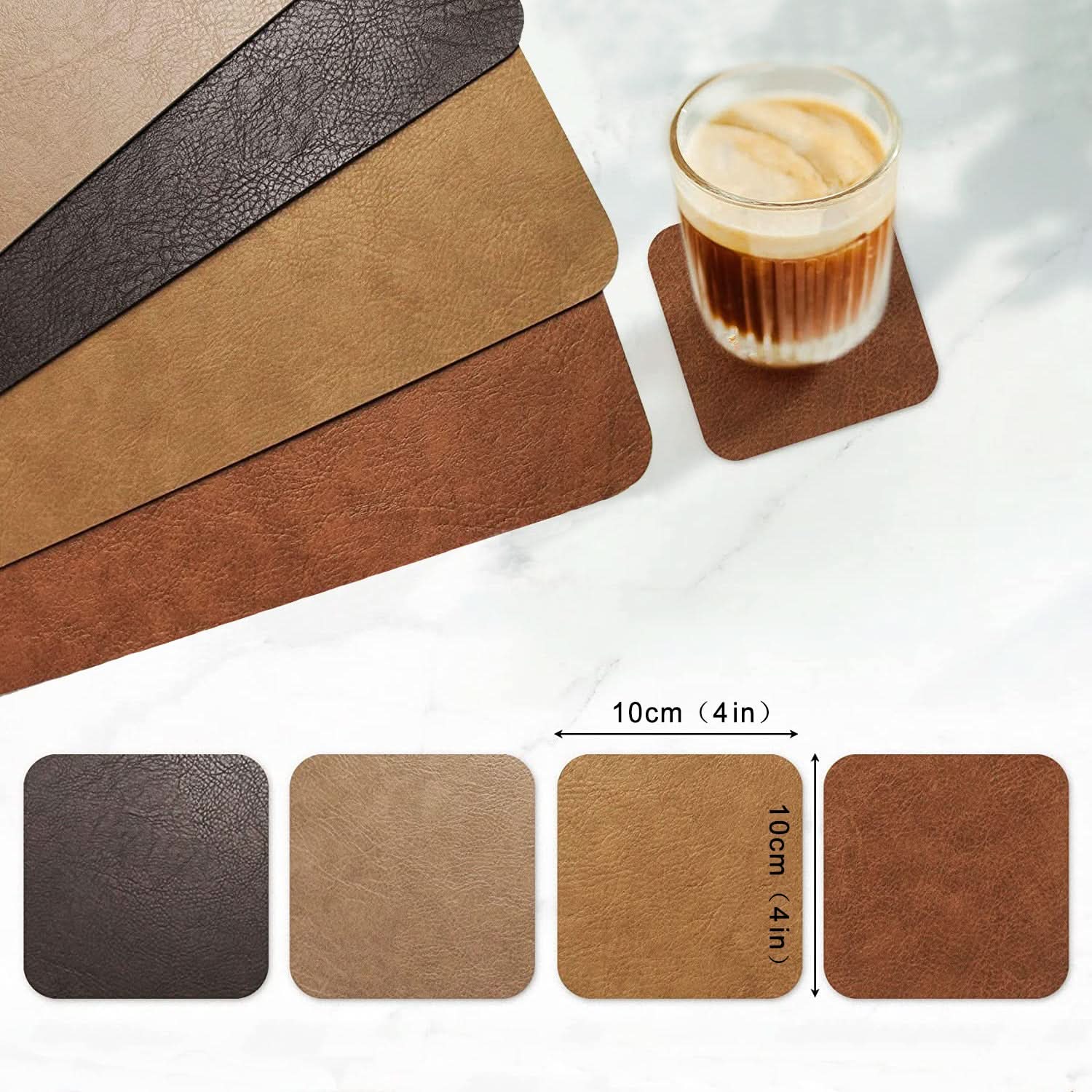 Nordic Style Leather Placemats & Coasters