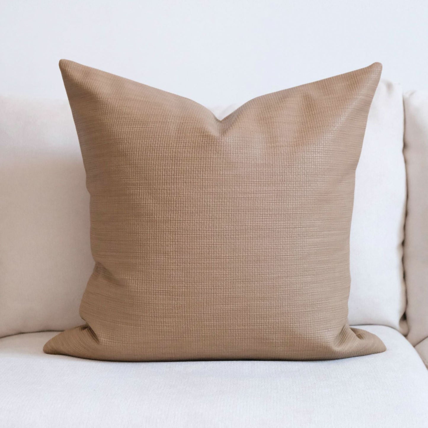 Light Luxury Woven PU Leather Pillow - Modern & Simple