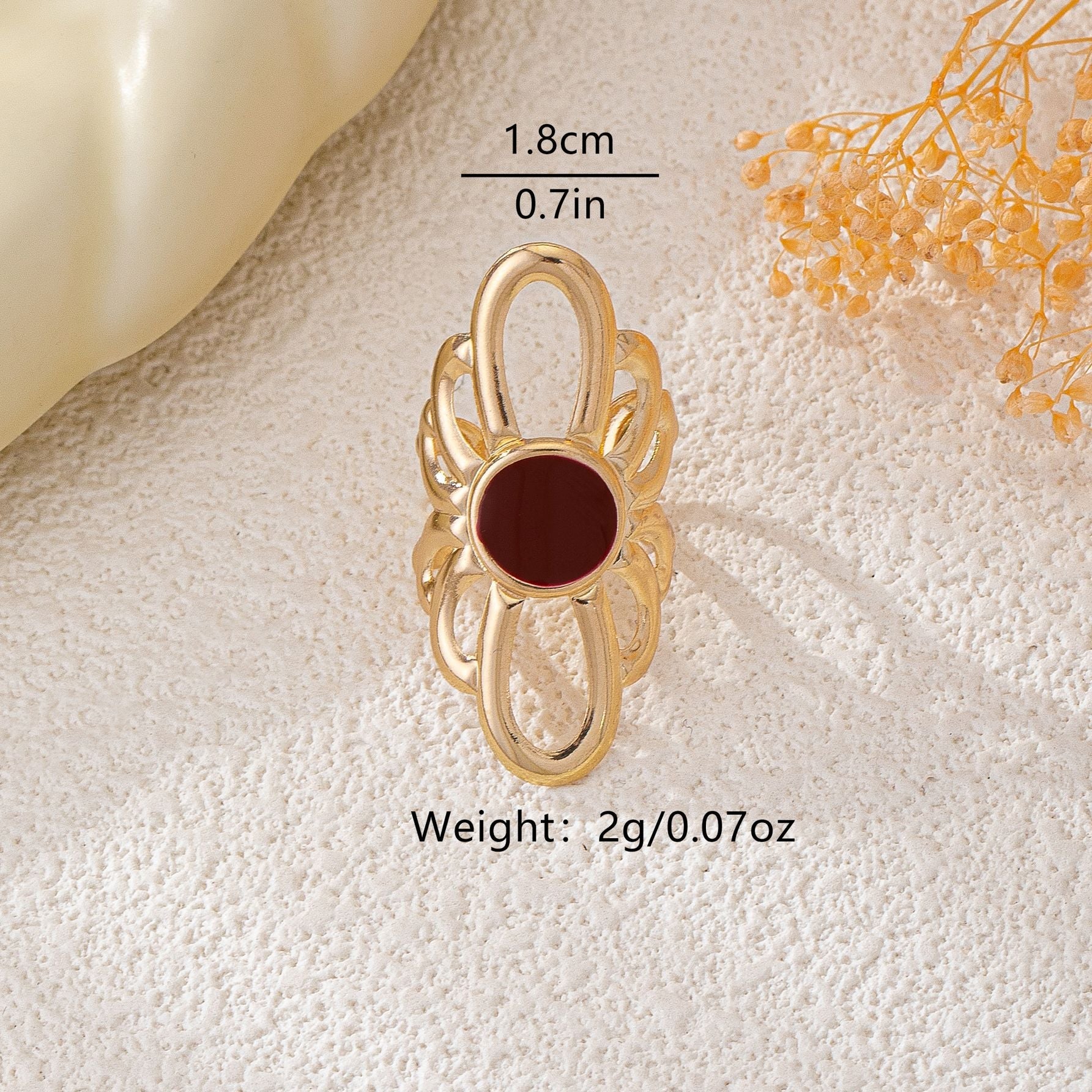 Retro Compass Ring for Women– Vintage Alloy Ring in Blue, Black & Burgundy