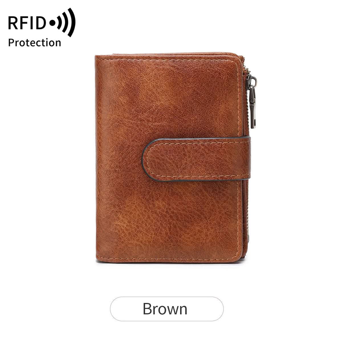 Women's RFID Blocking PU Leather Tri-Fold Wallet – Multi-Card