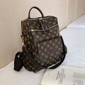 Women's PU Leather Backpack – Large-Capacity Fashion Travel & School Bag