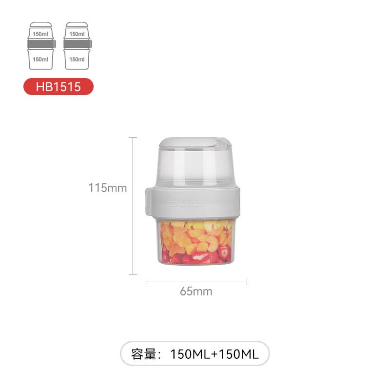 Microwave-Safe Double-Layer Salad & Oatmeal Cup – Container with Sealed Lid