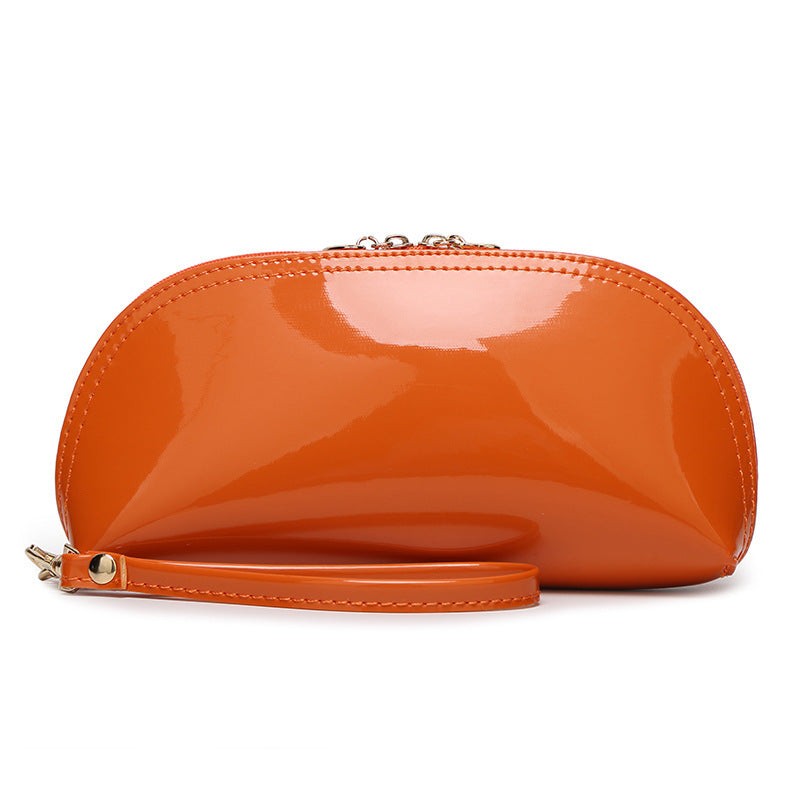 Mini Patent Leather Clutch Bag – Stylish Zipper Purse for Women, Compact Evening & Cosmetic Clutch