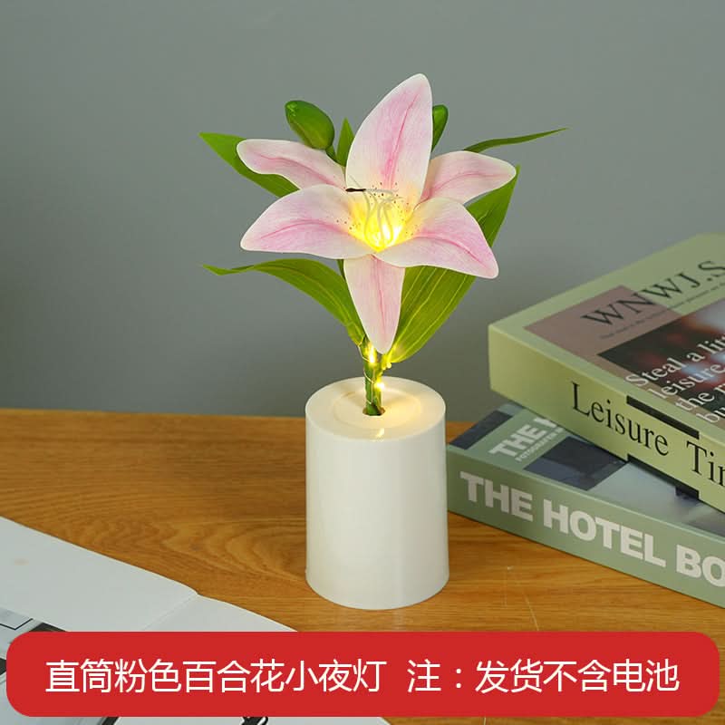 Set of 2 Lily Bouquet Night Lights – Mood Lighting