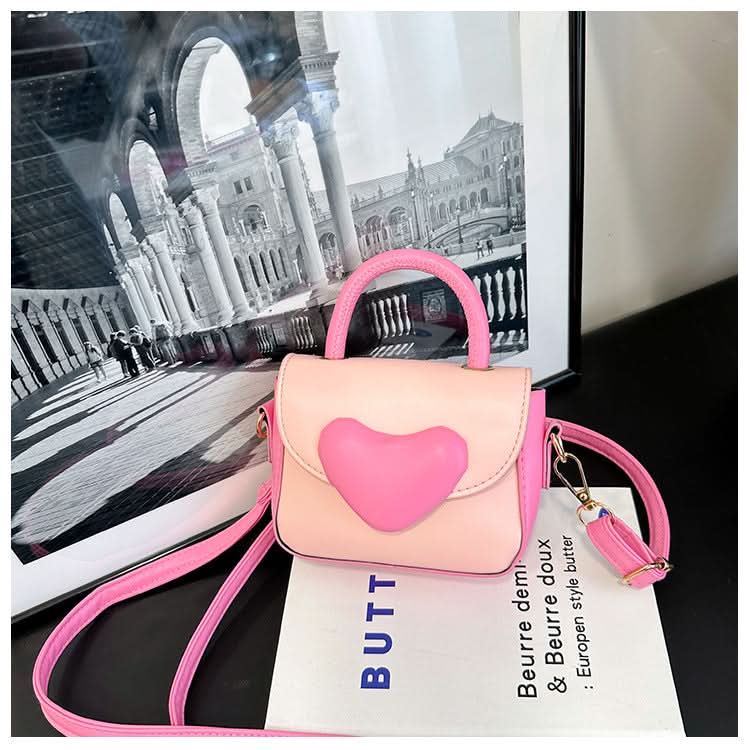 Women's PU Shoulder Bag with Heart Design