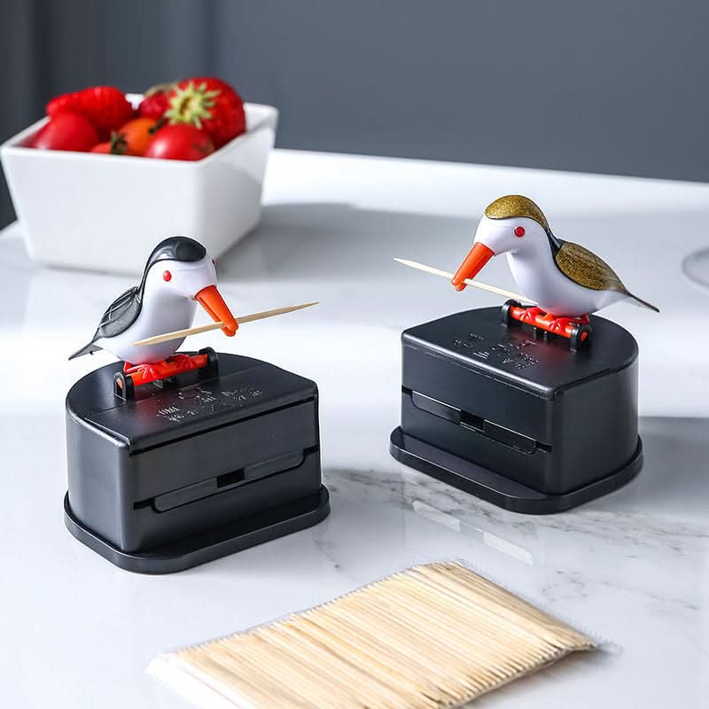 Automatic Bird Toothpick Holder – Push-Type Dispenser
