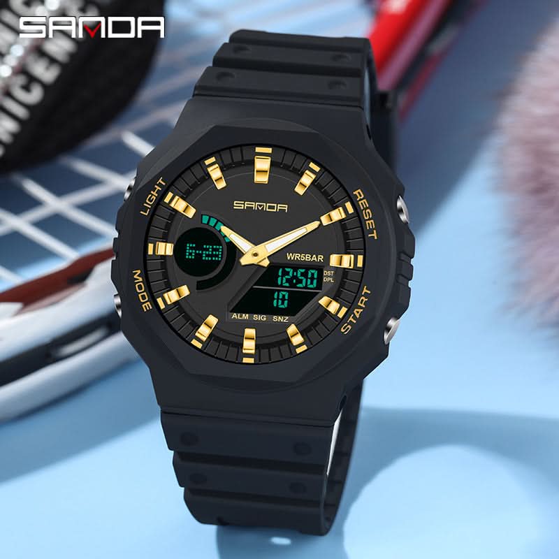 Men’s Dual Display Sports Watch – Waterproof, Multi-Functional Watch