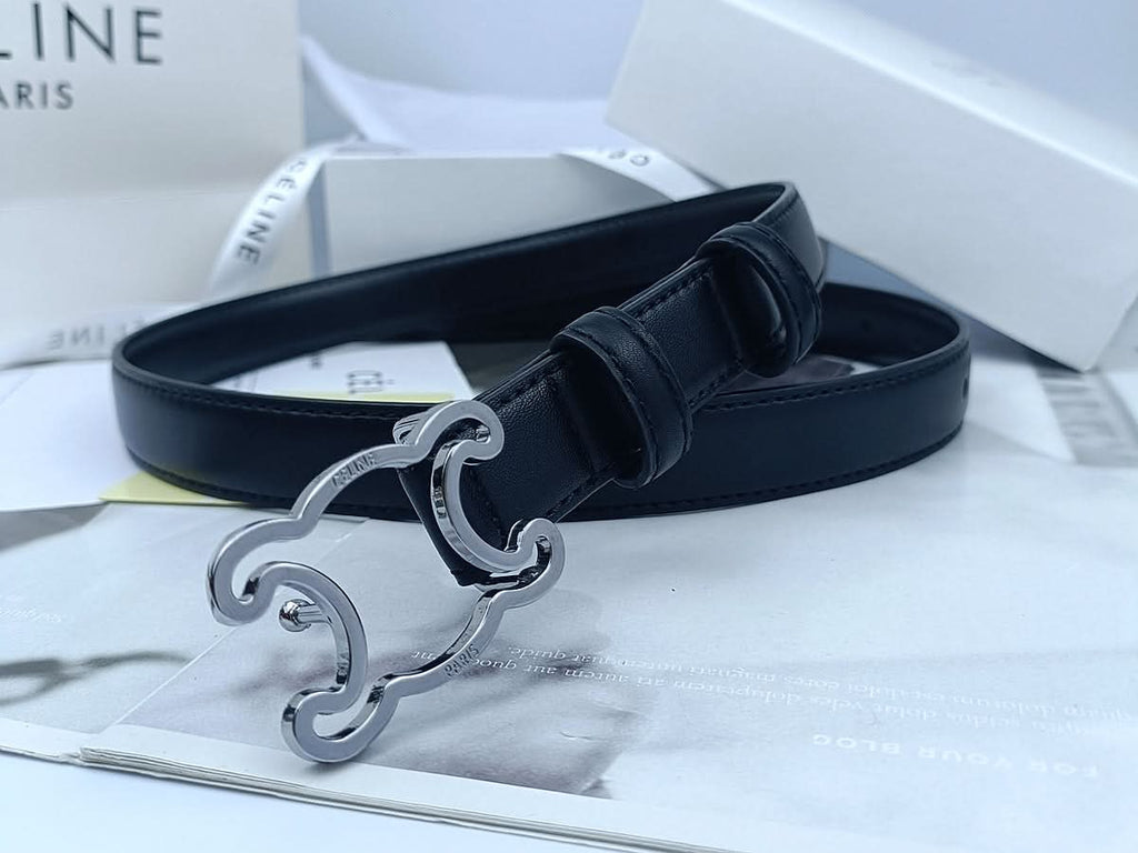 Women's Vintage-Inspired Smooth Buckle Leather Belt – for Dresses & Casual Wear