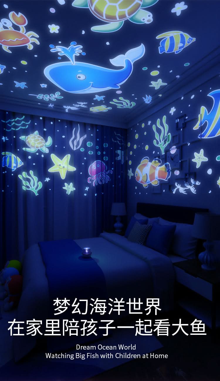 Cute Rabbit and Deer Night Light Projector