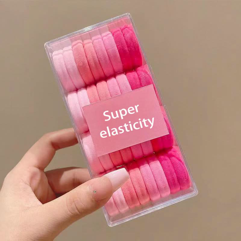 32-Pack High Elastic Hair Ties with Case