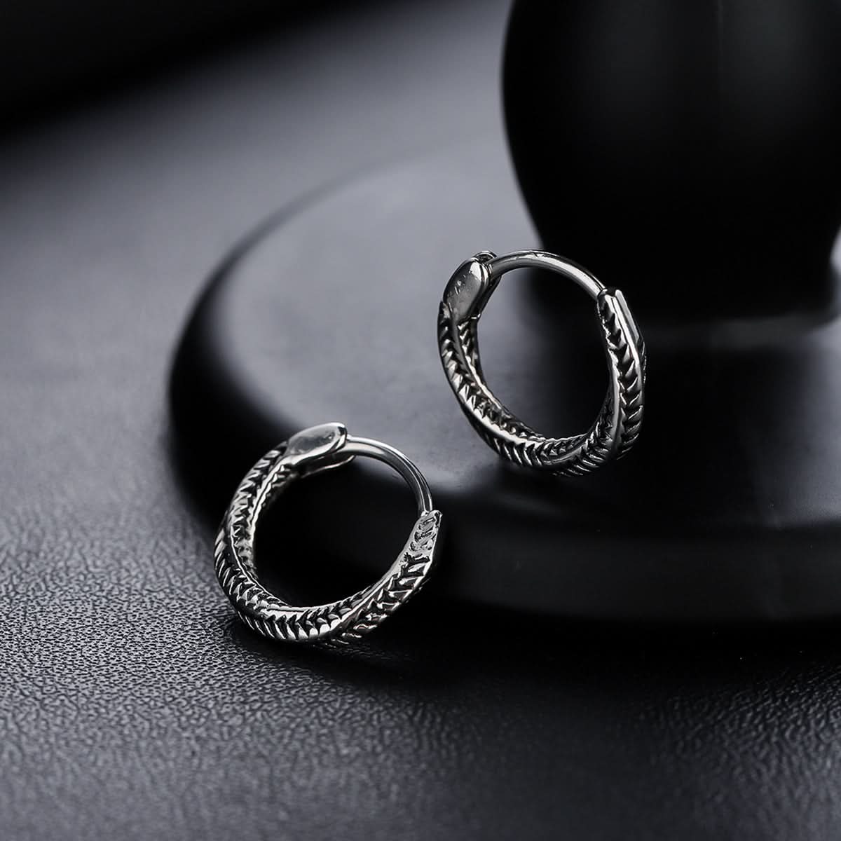 Hemp Twisted Rope Earrings – Geometric Round Earrings for Men & Women