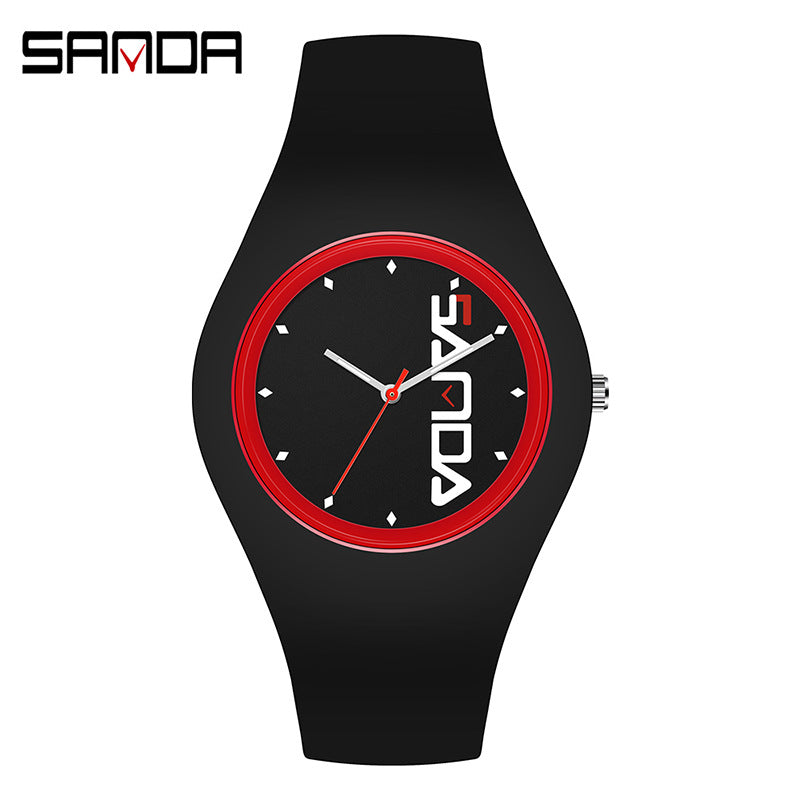 Sanda Jelly Series Quartz Watch – Waterproof Shockproof Sports Watch for Students