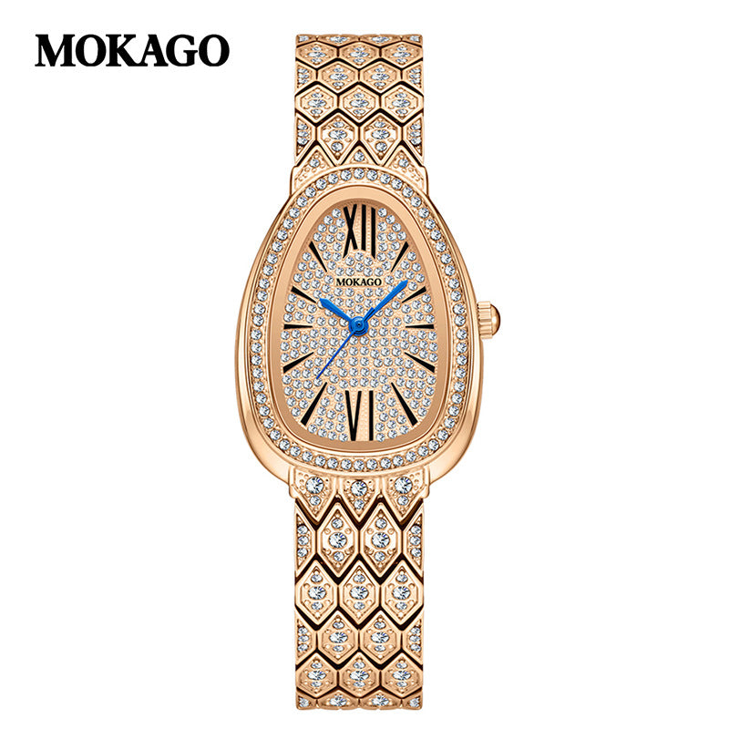 MOKAGO Luxury Water Drop Diamond Women’s Watch – Elegant Fashion Watch