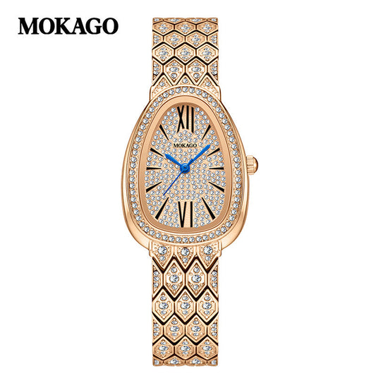 MOKAGO Luxury Water Drop Diamond Women’s Watch – Elegant Fashion Watch