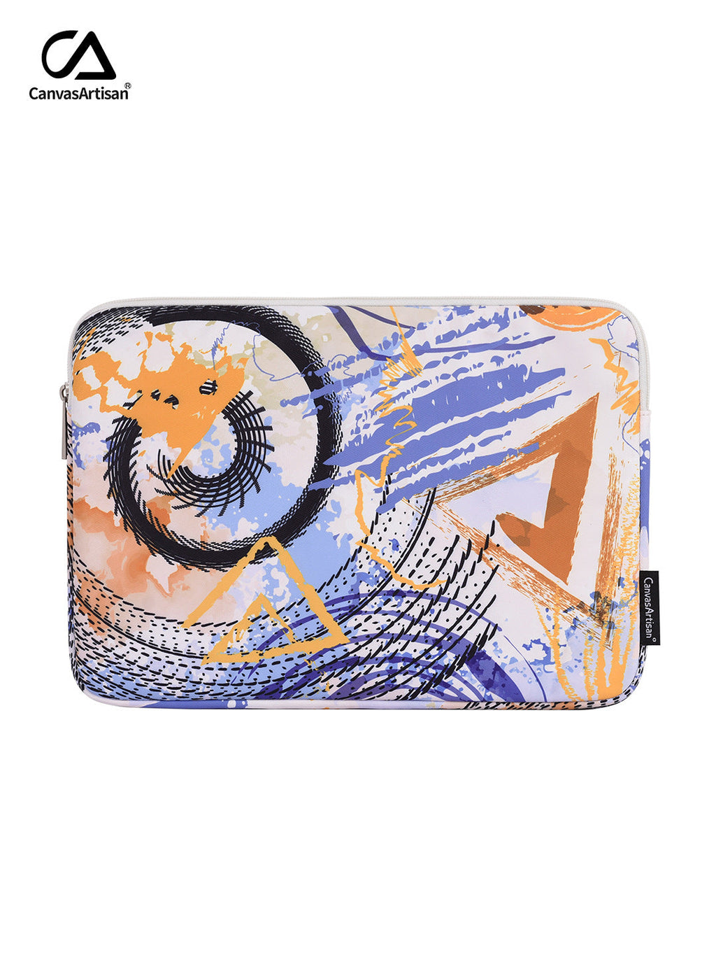 Stylish Scribble Laptop Sleeve – Shock-Resistant Polyester Case for 11–15 Inch Devices