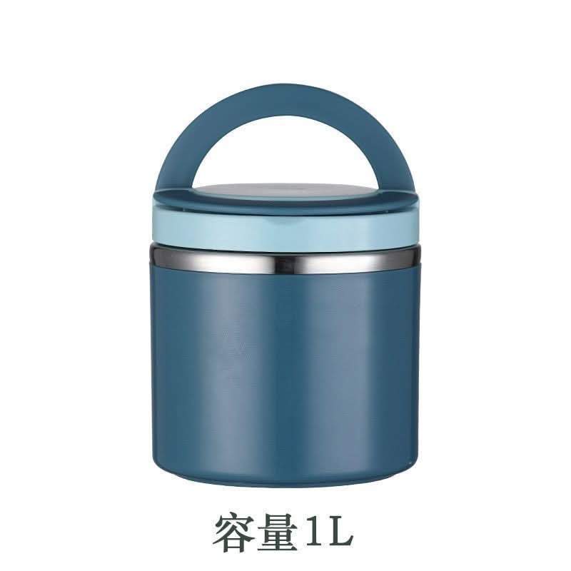 Insulated Stainless Steel Round Lunch Box – Thermal Food Container for Adults