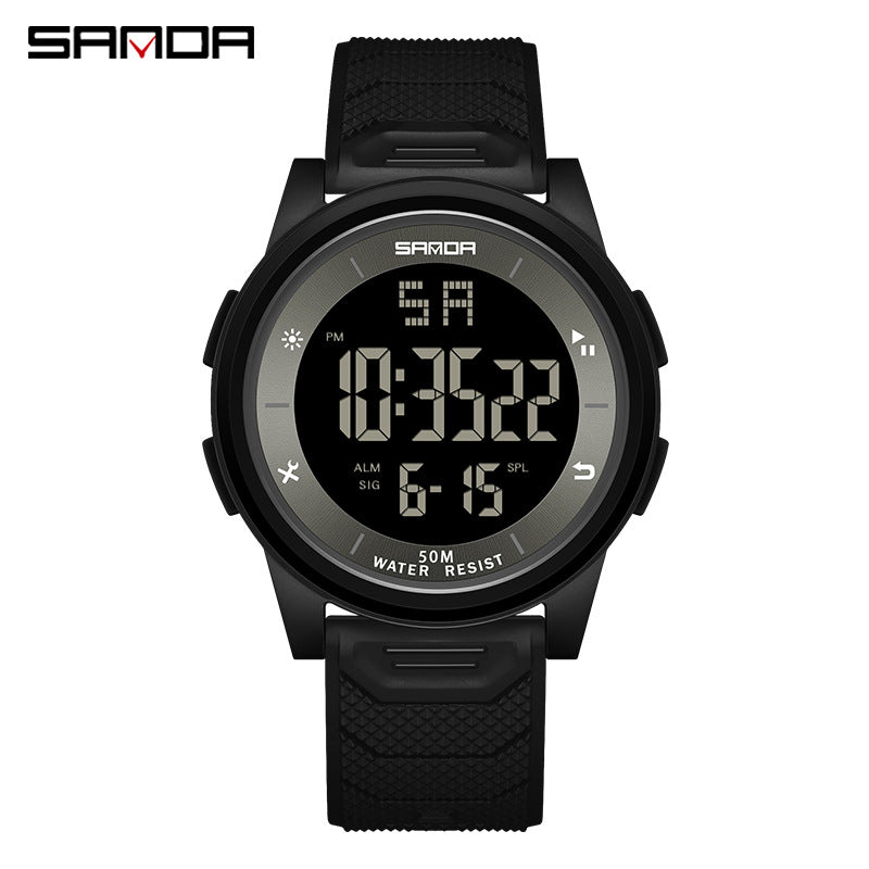 Sanda Digital Watch for Students – Waterproof Luminous Calendar Alarm Unisex Watch