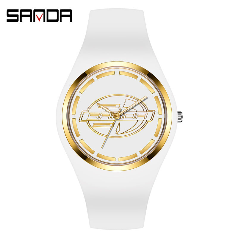 Sanda Jelly Series Quartz Watch – Waterproof Shockproof Sports Watch for Students