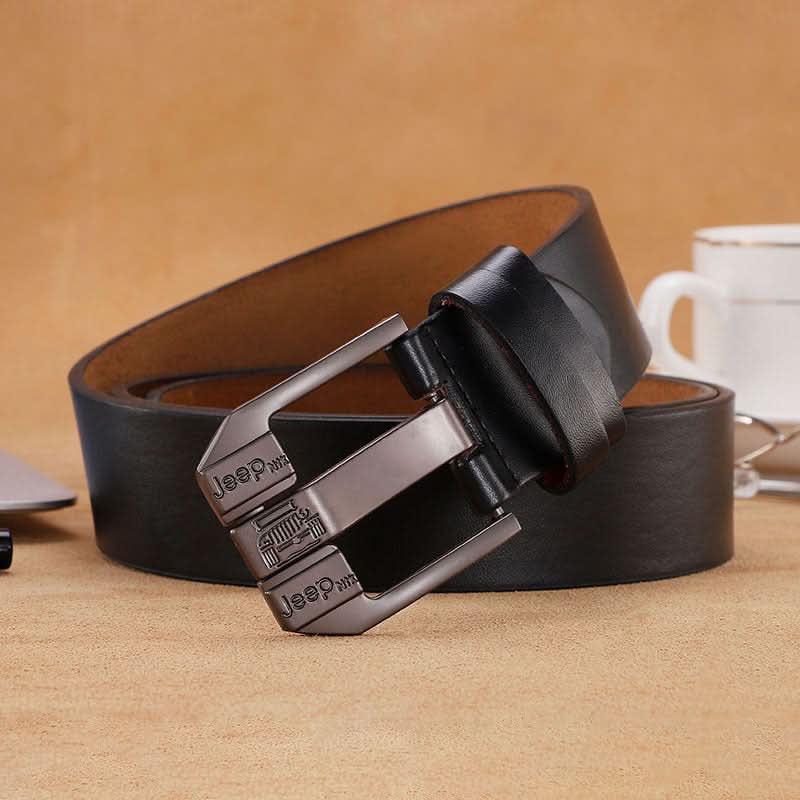 Men’s Vintage Retro Leather Belt – Pin Buckle