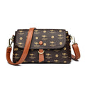 Women's Stylish Embossed PU Leather Messenger Bag – With Zipper Closure