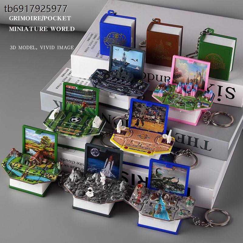 3D Pop-Up Book Keychain – Creative Decompression Toy Keyring