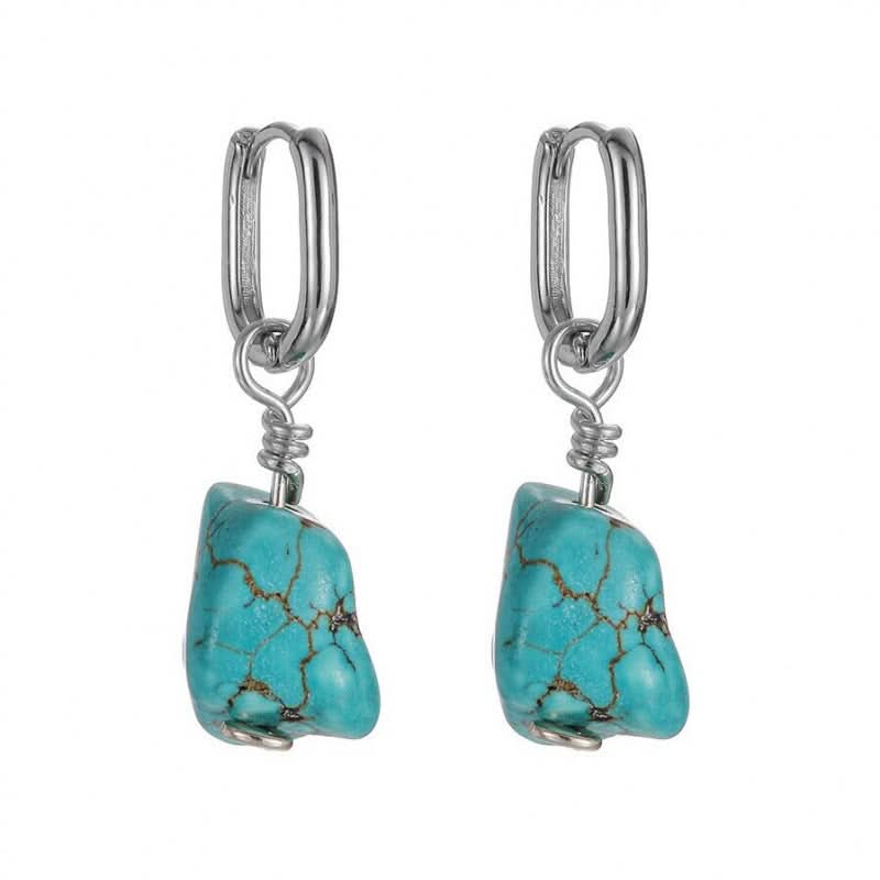 unisex Tibetan Handmade Blue Earrings