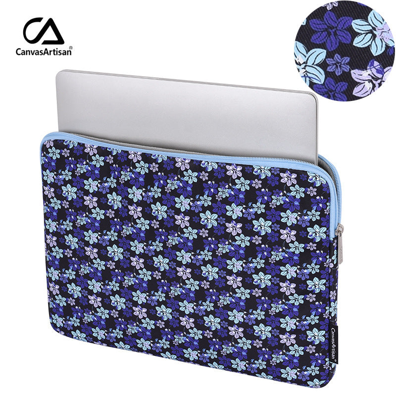 Mini Floral Print Laptop Sleeve – Waterproof Case for 11–15" Devices