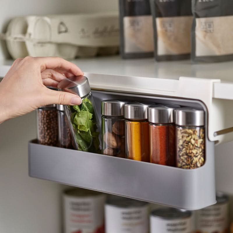 Wall-Mounted Spice Organizer Set, Punch-Free