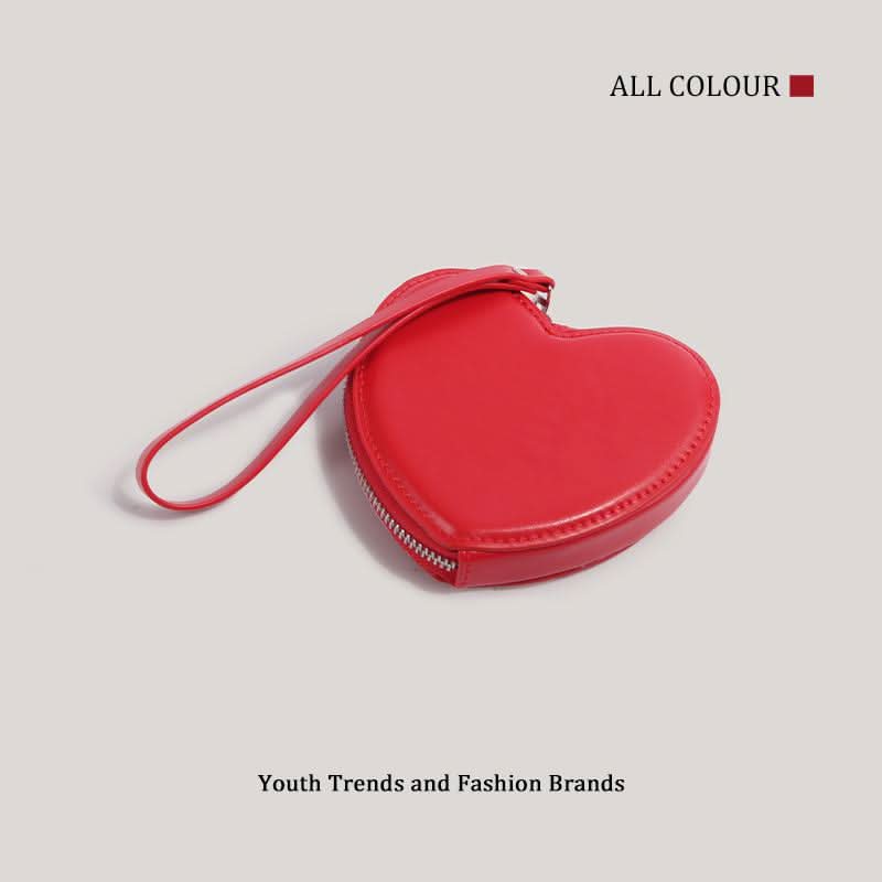 Red Heart Mini Coin Purse Handbag