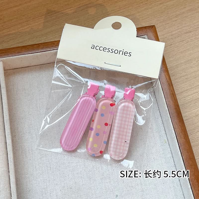 Jelly Sweet Oval Hairpin – Ice Cream Color Bangs Clip