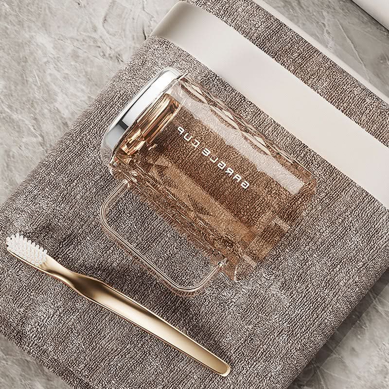 Diamond Pattern Toothbrush & Mouthwash Cup – High-Temperature Resistant