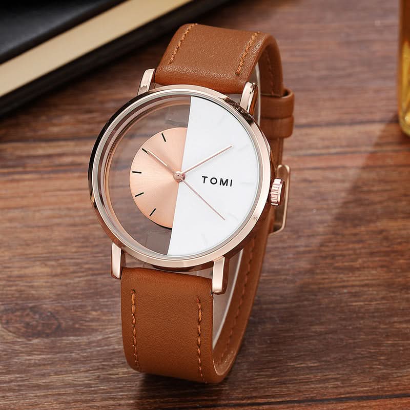 Unisex Hollow Design Quartz Watch – Casual Fashion Timepiece