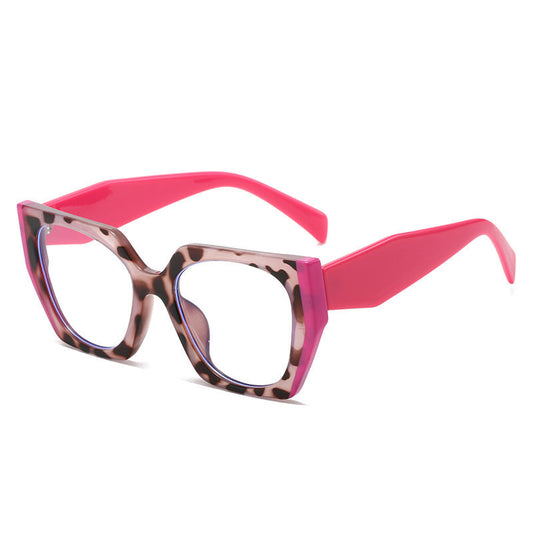 Fluorescent Polygon Anti-Blue Light Glasses – Trendy Full Frame Eyewear for Adults