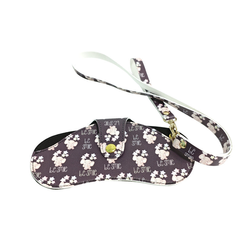 Floral Neck Hanging Leather Glasses Case – Stylish Glasses Holder