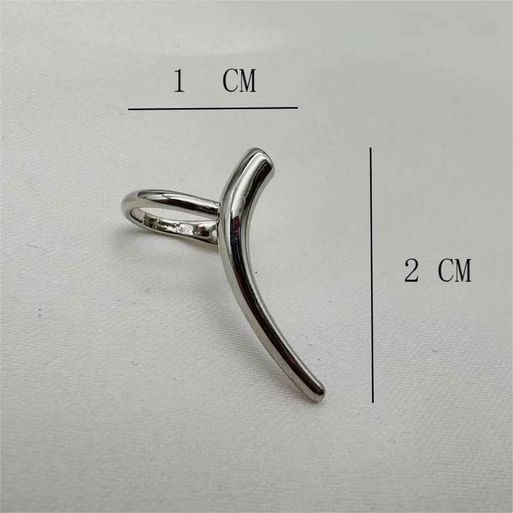 Silver Punk Tragus Clip, Geometric Non-Pierced Earrings