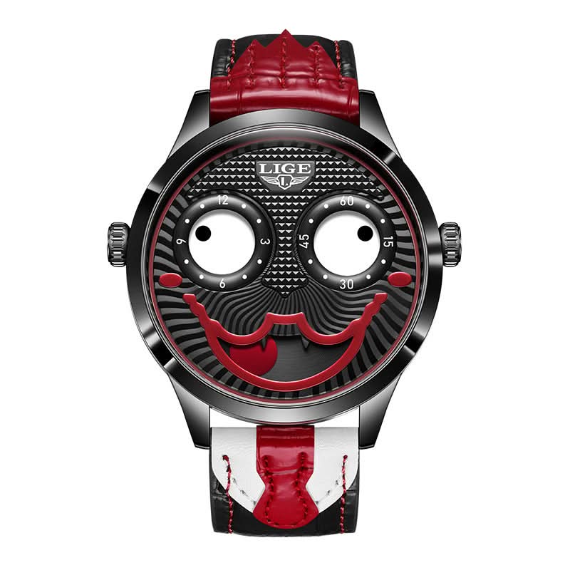 Joker-Inspired Men's Quartz Watch – Trendy, Waterproof Fashion Timepiece