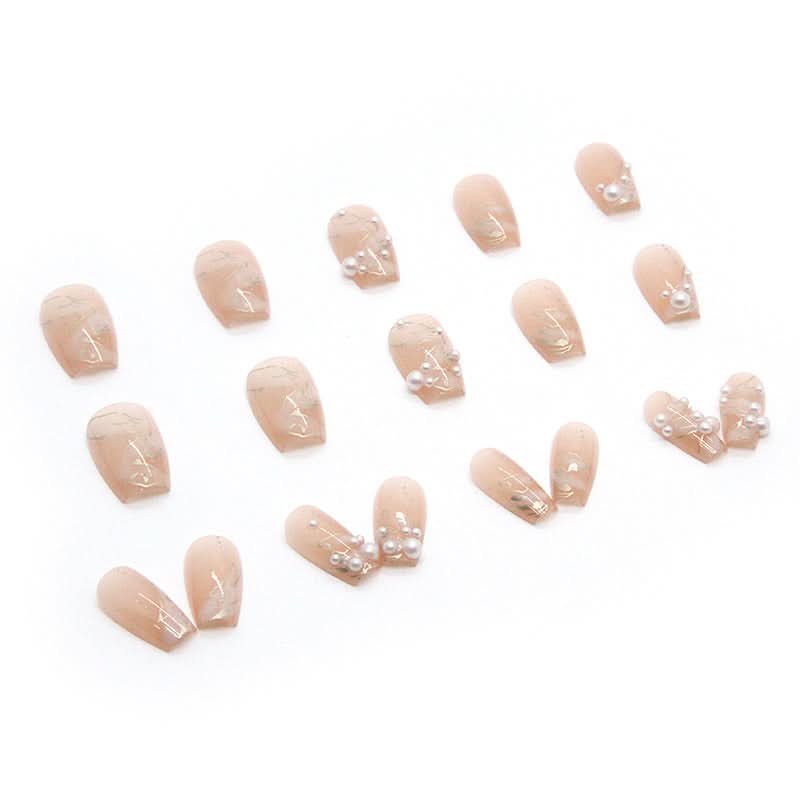 Diamond Style Finished False Nails – White Ice Transparent