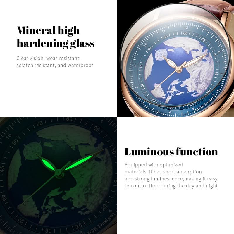 Men's Fashionable Quartz Watch – Business Style, Night Light