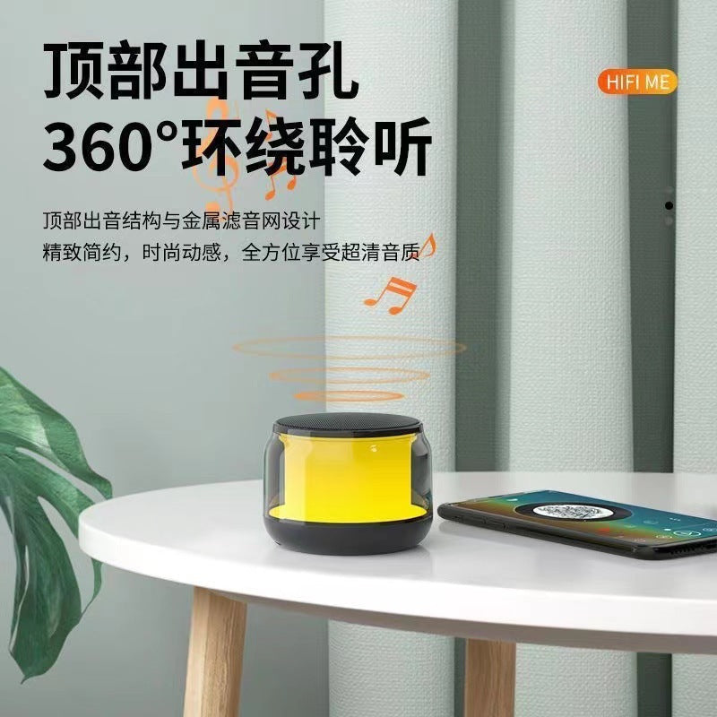 Bluetooth 5.3 Waterproof Mini Speaker – Portable RGB Subwoofer for Car, Home