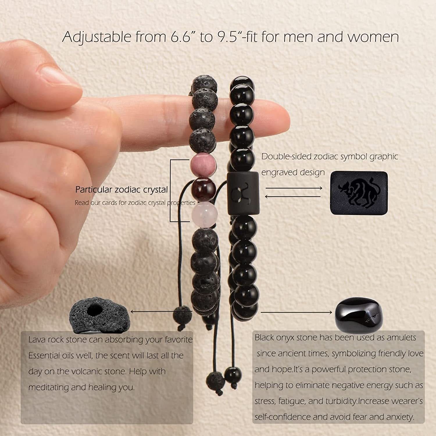Natural Stone Aromatherapy Bracelet – Zodiac Bracelet for Men & Women