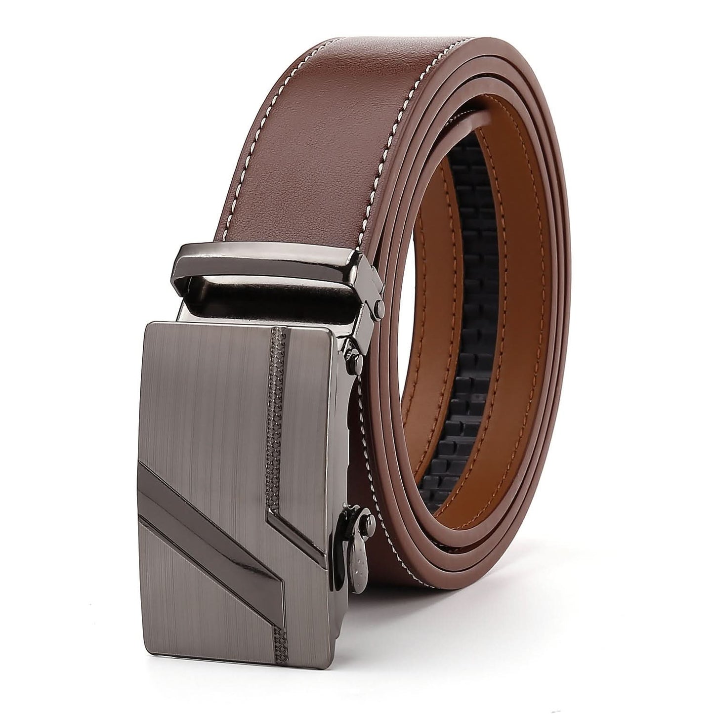 Men's Leather Automatic Buckle Belt