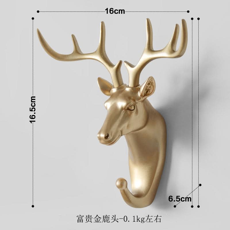 Punch-Free Animal Head Wall Hook – Decorative Deer Head Sticky Hanger
