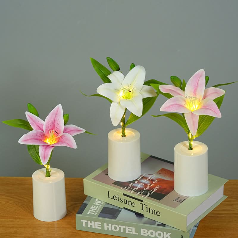Set of 2 Lily Bouquet Night Lights – Mood Lighting
