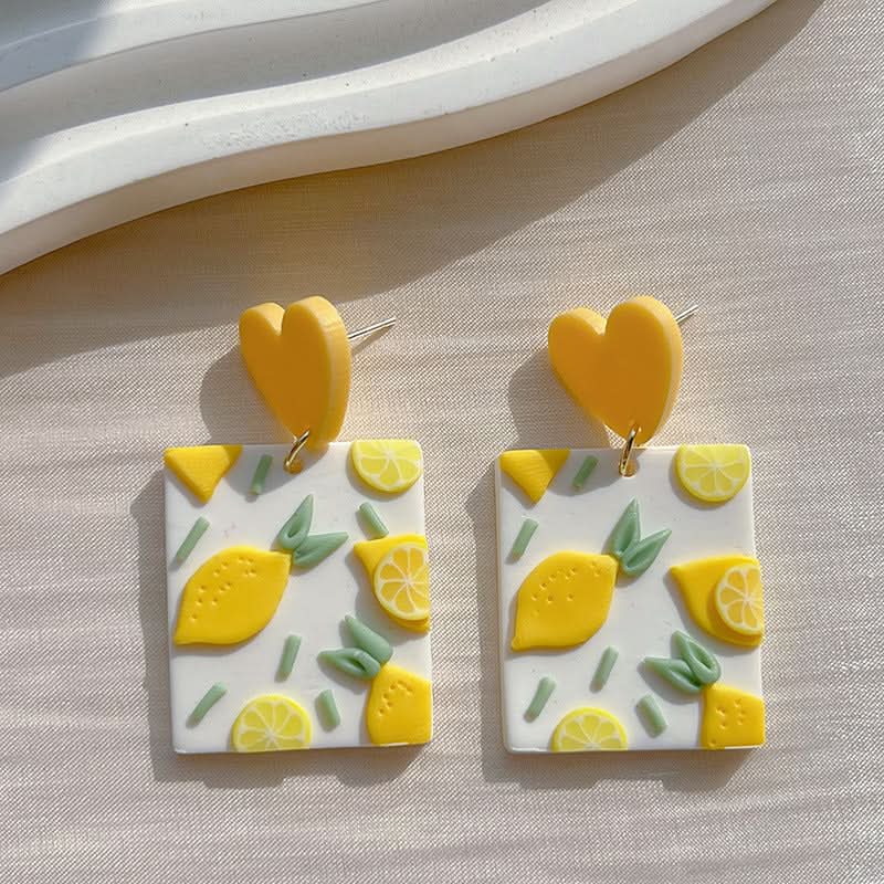 Handmade Polymer Clay Flower Earrings for Women & Girls