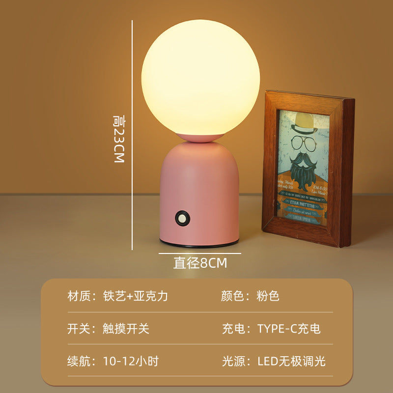 Nordic Macaron LED Table Lamp – Minimalist Desk & Bedside Ambient Light for Home & Café