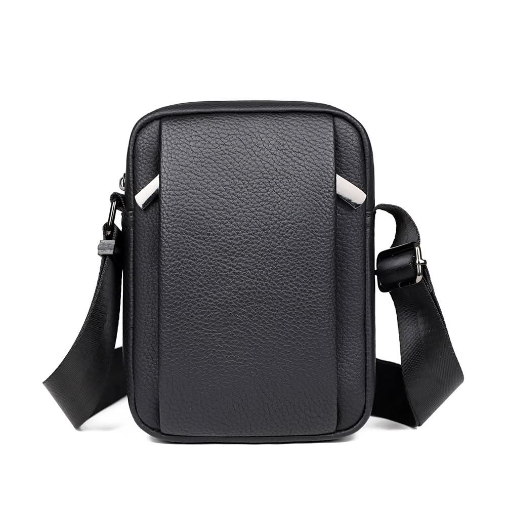Men’s PU Leather Crossbody Shoulder Bag – Business Style Small Square Bag