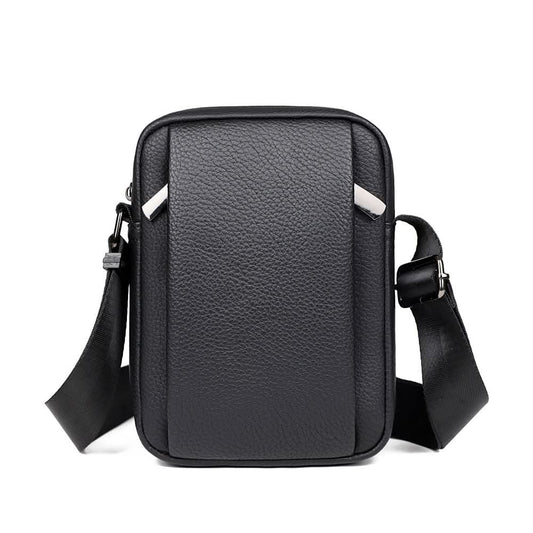 Men’s PU Leather Crossbody Shoulder Bag – Business Style Small Square Bag